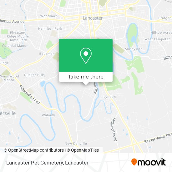 Lancaster Pet Cemetery map