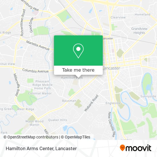 Hamilton Arms Center map