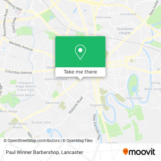 Paul Winner Barbershop map