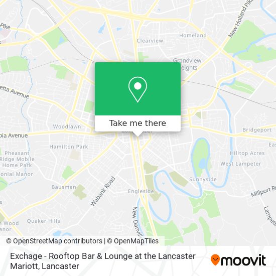 Exchage - Rooftop Bar & Lounge at the Lancaster Mariott map