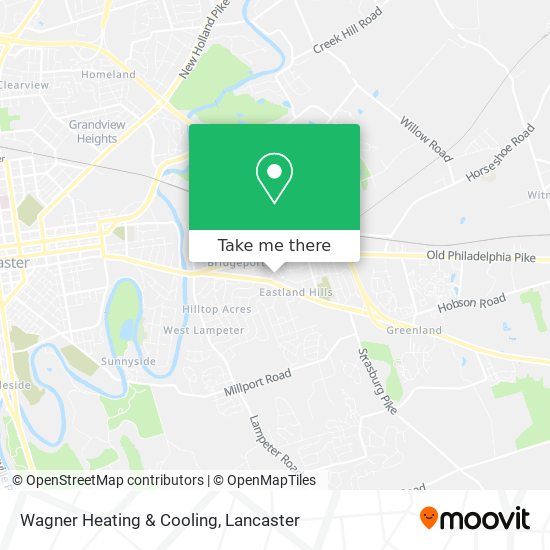 Wagner Heating & Cooling map