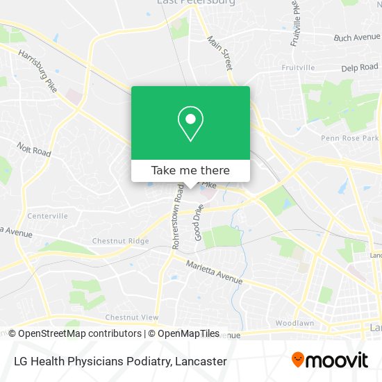 LG Health Physicians Podiatry map