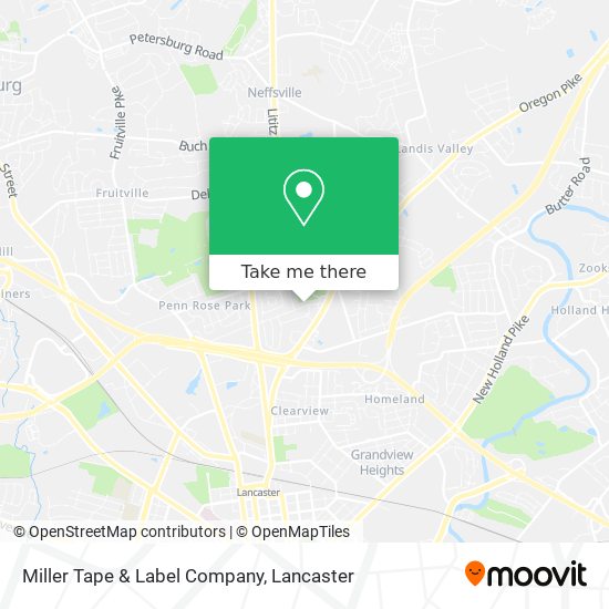 Mapa de Miller Tape & Label Company