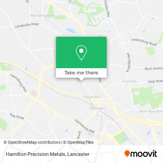 Hamilton Precision Metals map