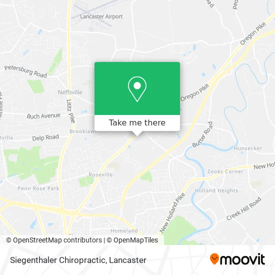 Siegenthaler Chiropractic map