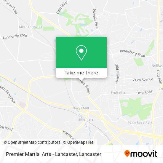 Premier Martial Arts - Lancaster map