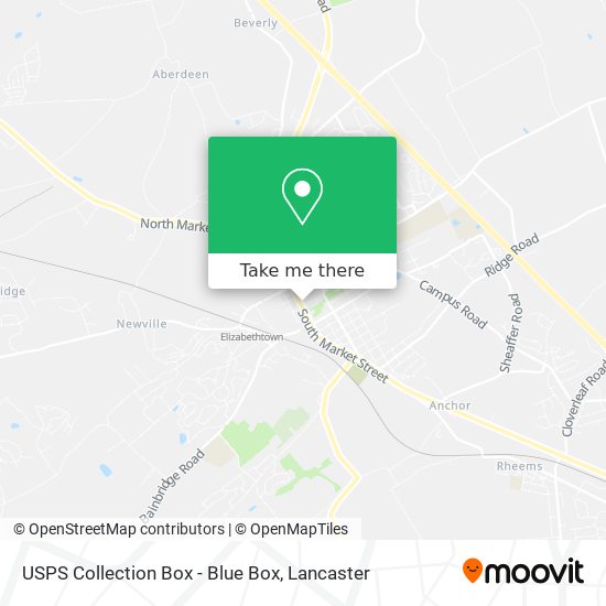 USPS Collection Box - Blue Box map