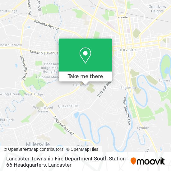 Mapa de Lancaster Township Fire Department South Station 66 Headquarters