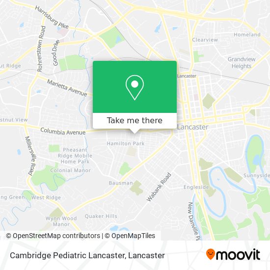 Cambridge Pediatric Lancaster map