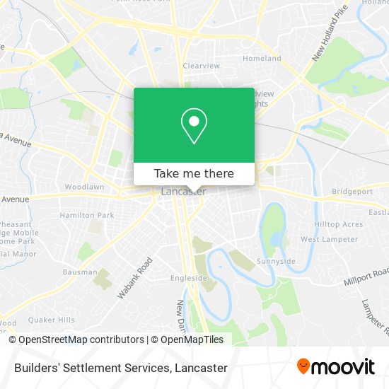 Builders' Settlement Services map