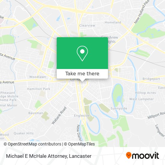 Michael E McHale Attorney map