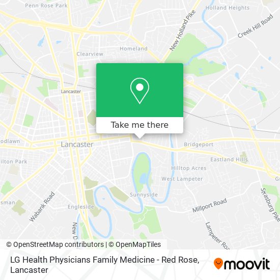 LG Health Physicians Family Medicine - Red Rose map