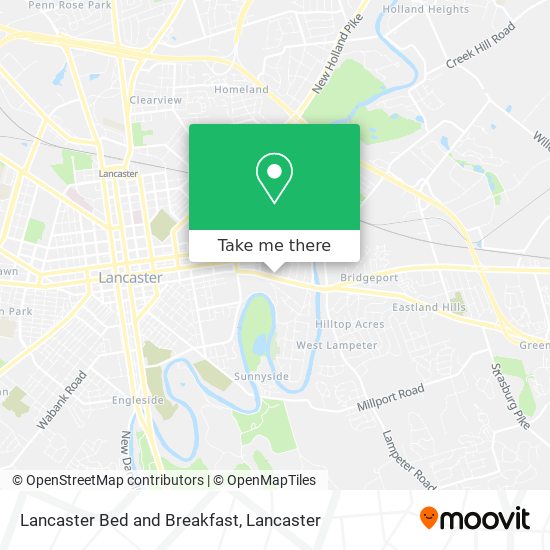 Lancaster Bed and Breakfast map