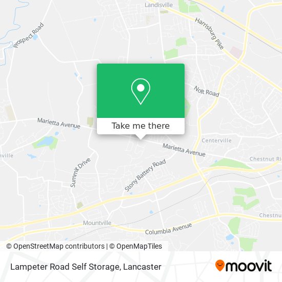 Mapa de Lampeter Road Self Storage