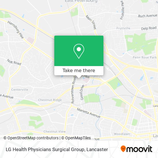 LG Health Physicians Surgical Group map