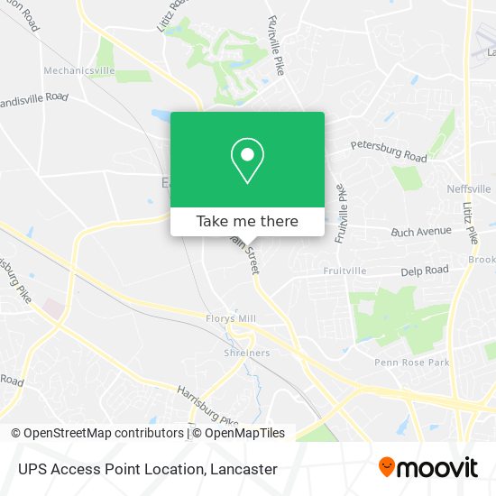 UPS Access Point Location map