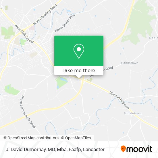 J. David Dumornay, MD, Mba, Faafp map