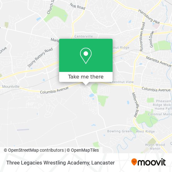 Three Legacies Wrestling Academy map