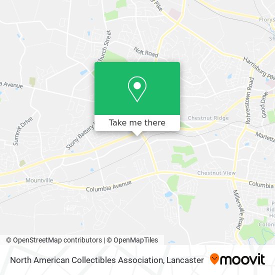 North American Collectibles Association map