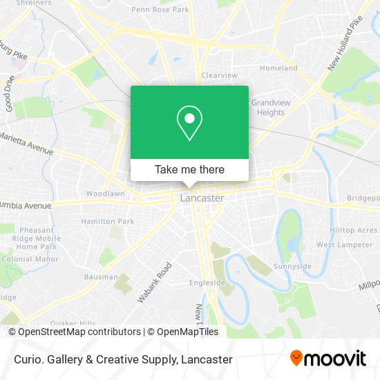 Curio. Gallery & Creative Supply map