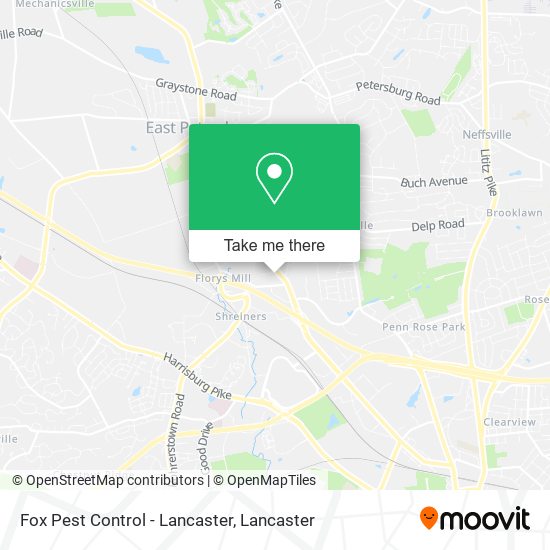 Fox Pest Control - Lancaster map