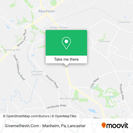 Givemethevin.Com - Manheim, Pa map