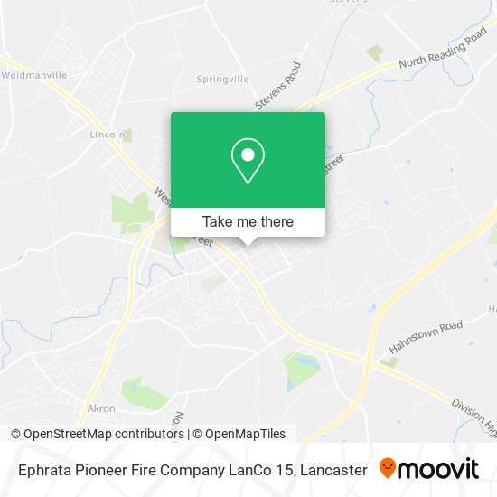 Mapa de Ephrata Pioneer Fire Company LanCo 15