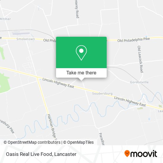 Oasis Real Live Food map