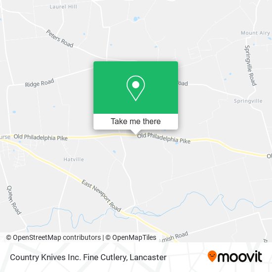 Country Knives Inc. Fine Cutlery map