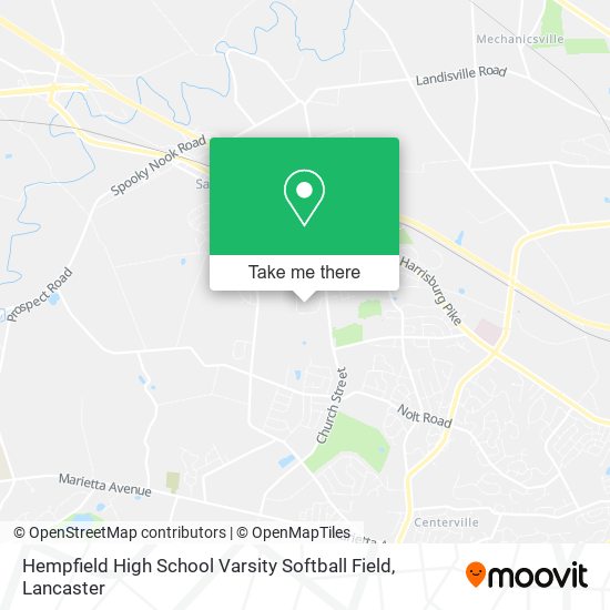 Hempfield High School Varsity Softball Field map