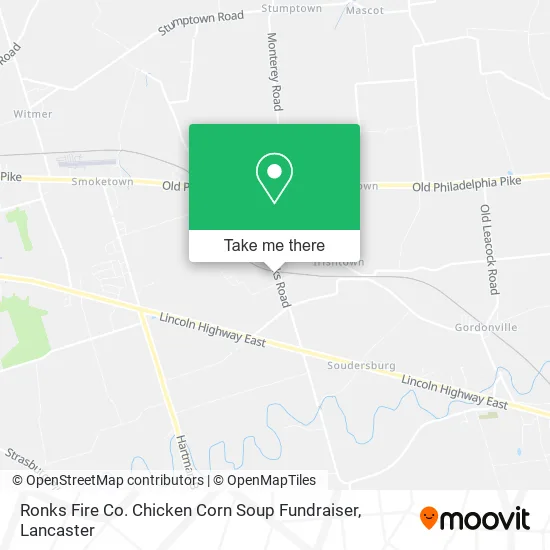 Ronks Fire Co. Chicken Corn Soup Fundraiser map