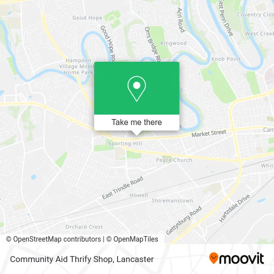 Community Aid Thrify Shop map