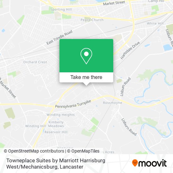 Towneplace Suites by Marriott Harrisburg West / Mechanicsburg map
