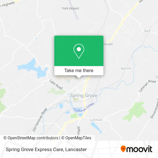 Spring Grove Express Care map