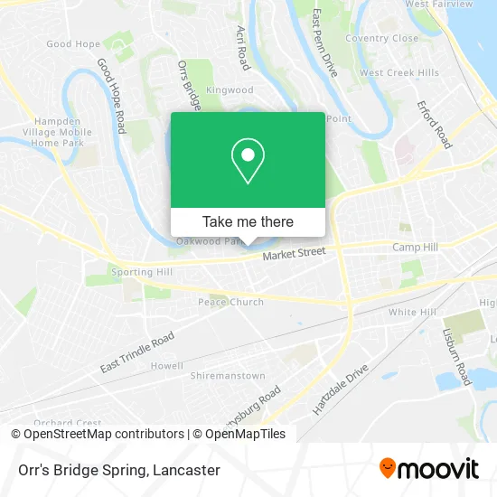 Orr's Bridge Spring map