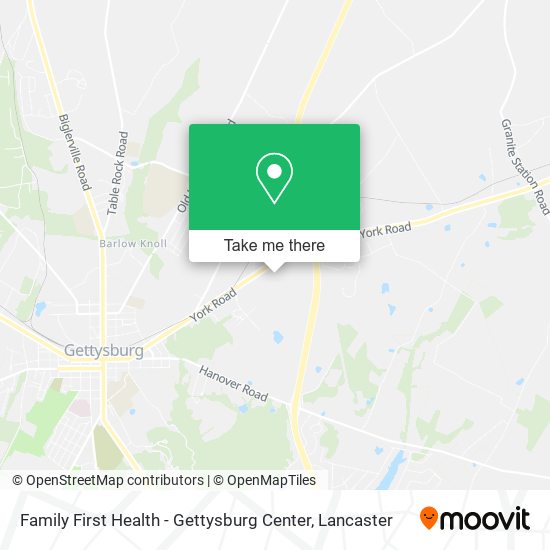Family First Health - Gettysburg Center map