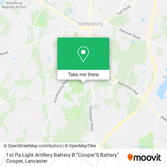 1st Pa Light Artillery Battery B “Cooper’S Battery” Cooper map