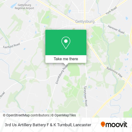 Mapa de 3rd Us Artillery Battery F & K Turnbull