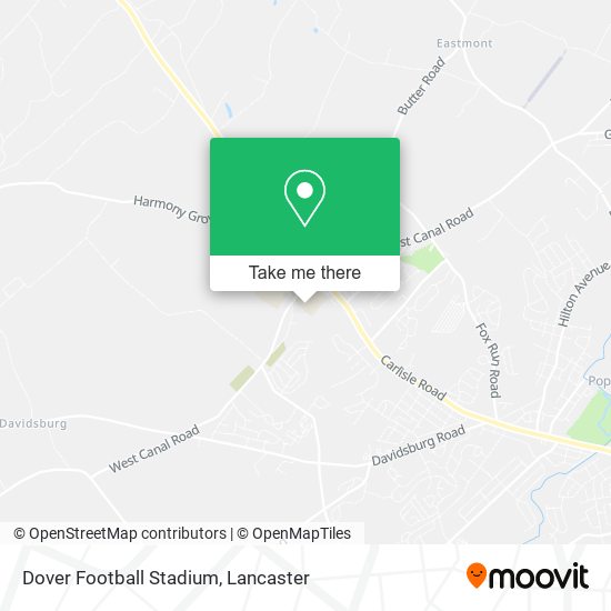 Mapa de Dover Football Stadium