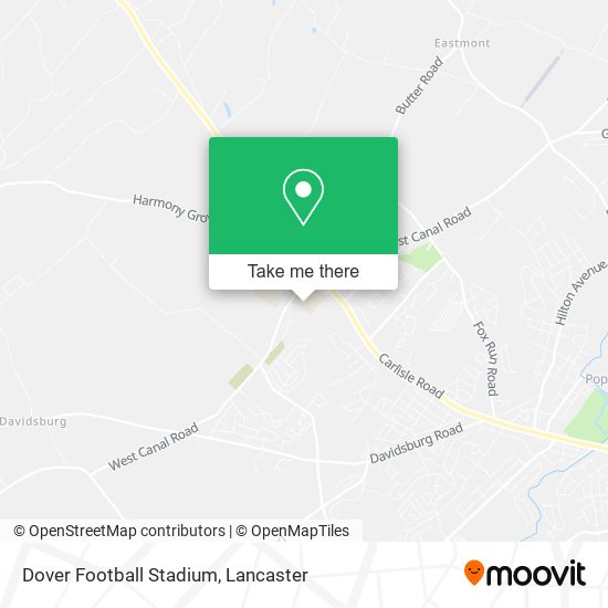 Dover Football Stadium map