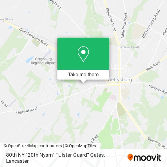 Mapa de 80th NY “20th Nysm” ""Ulster Guard“ Gates