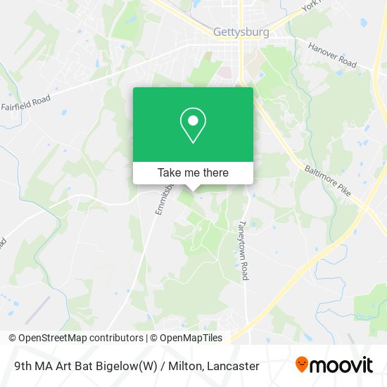 Mapa de 9th MA Art Bat Bigelow(W) / Milton