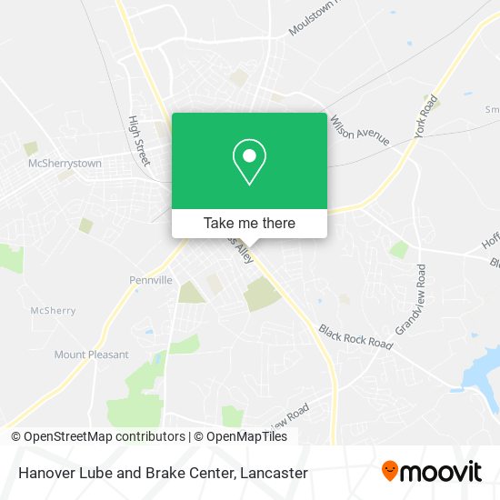 Hanover Lube and Brake Center map