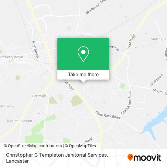 Christopher G Templeton Janitorial Services map