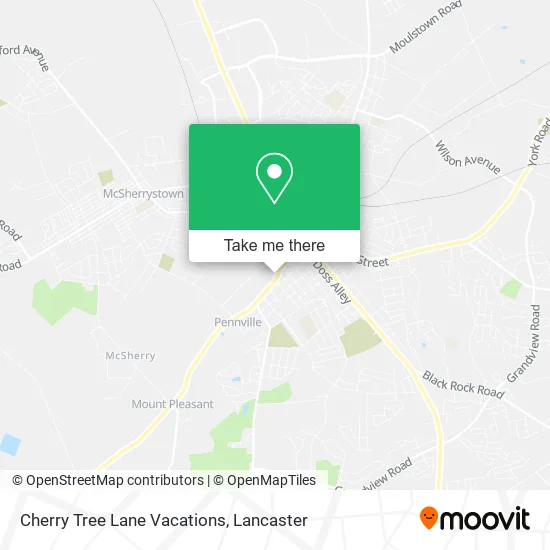 Cherry Tree Lane Vacations map