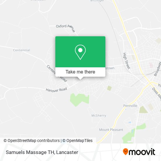 Samuels Massage TH map