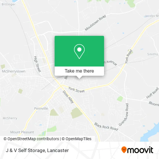 J & V Self Storage map