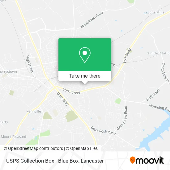 USPS Collection Box - Blue Box map