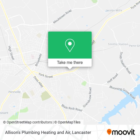 Mapa de Allison's Plumbing Heating and Air