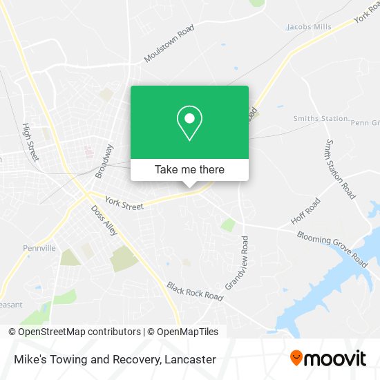 Mike's Towing and Recovery map